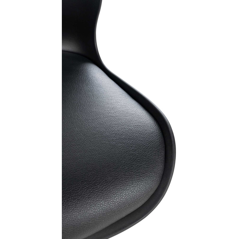 Sgabello da bar Gilbert, plastica nera