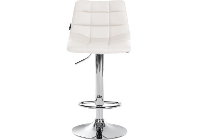 Set di 2 sgabelli da bar Jerry, similpelle, cromati, bianchi