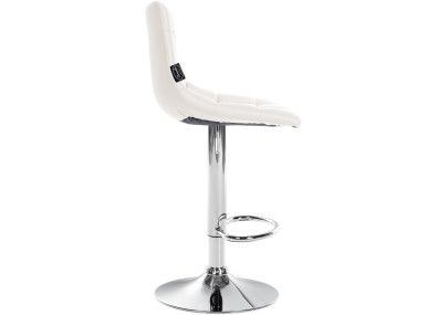 Set di 2 sgabelli da bar Jerry, similpelle, cromati, bianchi