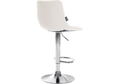 Set di 2 sgabelli da bar Jerry, similpelle, cromati, bianchi