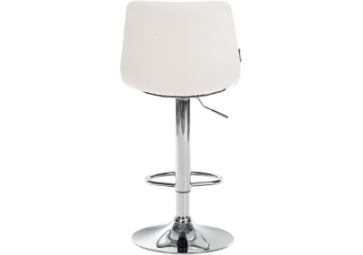 Set di 2 sgabelli da bar Jerry, similpelle, cromati, bianchi