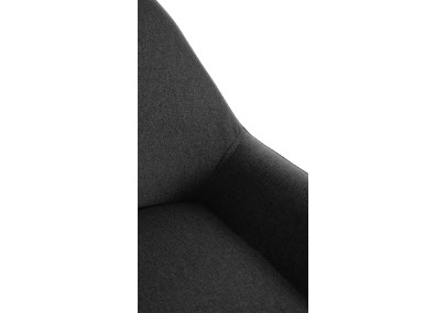 Tabouret de bar Braga doré en tissu noir