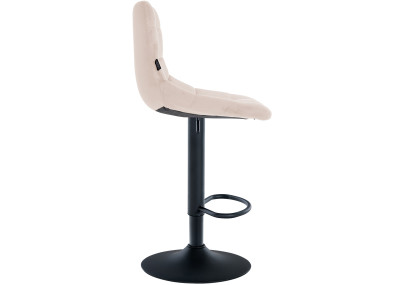 Set di 2 sgabelli da bar Jerry in velluto, nero e beige