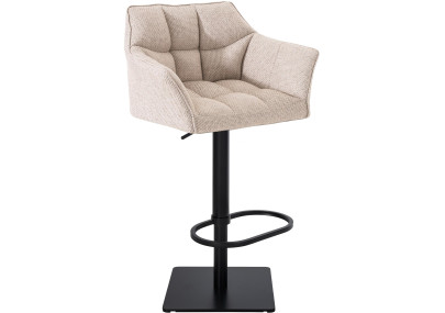 Tabouret de bar Damaso B, tissu ivoire