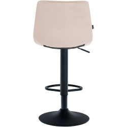 Set di 2 sgabelli da bar Jerry in velluto, nero e beige