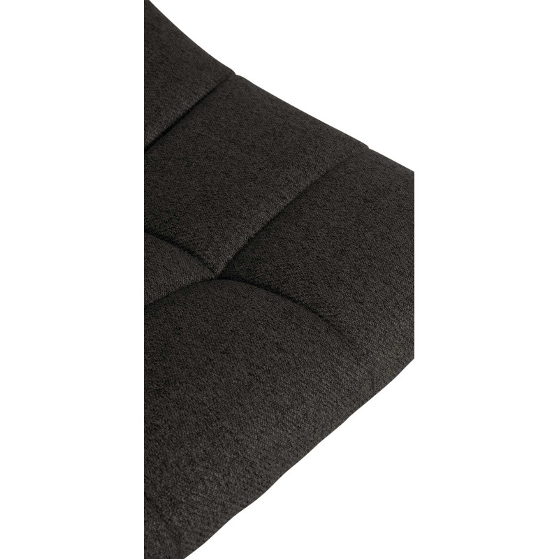 Set di 2 sgabelli da bar Jerry, tessuto, cromato, grigio scuro