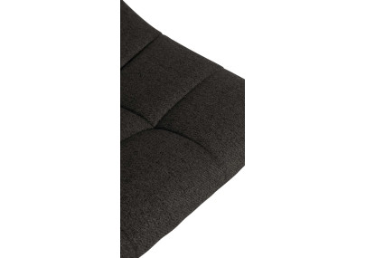 Lot de 2 tabourets de bar Jerry, en tissu, noir/gris foncé