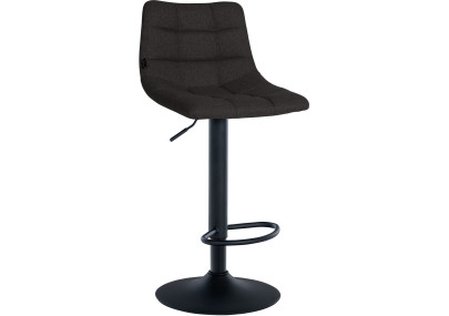 Lot de 2 tabourets de bar Jerry, en tissu, noirs