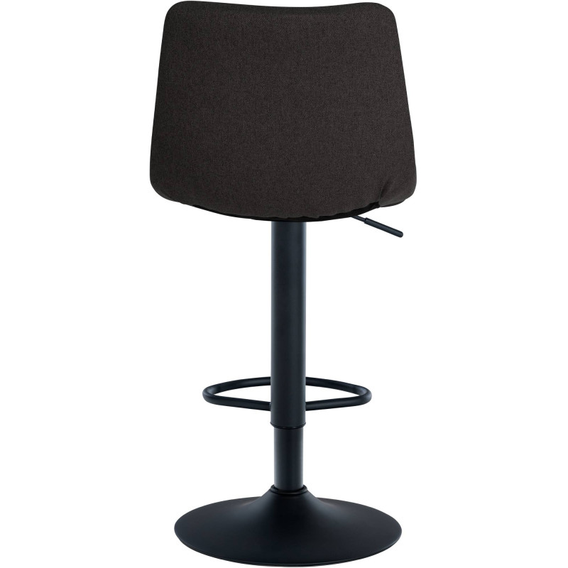 Lot de 2 tabourets de bar Jerry, en tissu, noirs