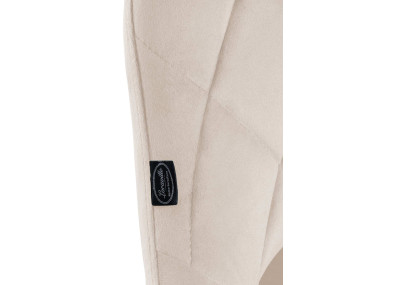 Conjunto de 2 banquetas de bar Lazio em veludo, branco/creme