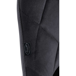 Juego de 2 taburetes de bar Lazio de terciopelo, blanco/gris oscuro