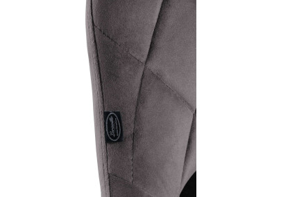 Juego de 2 taburetes de bar Lazio de terciopelo, blanco/gris