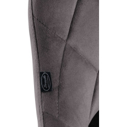 Conjunto de 2 banquetas de bar Lazio em veludo, branco/cinza