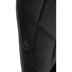 Ensemble de 2 tabourets de bar Lazio en velours, blanc et noir