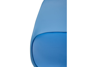 Tabouret de bar Corbin, similicuir, carré, noir/bleu