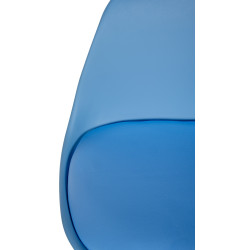 Sgabello da bar Corbin, similpelle, quadrato, nero/blu