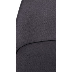 Banqueta de bar Corbin redonda em tecido cinza escuro natural