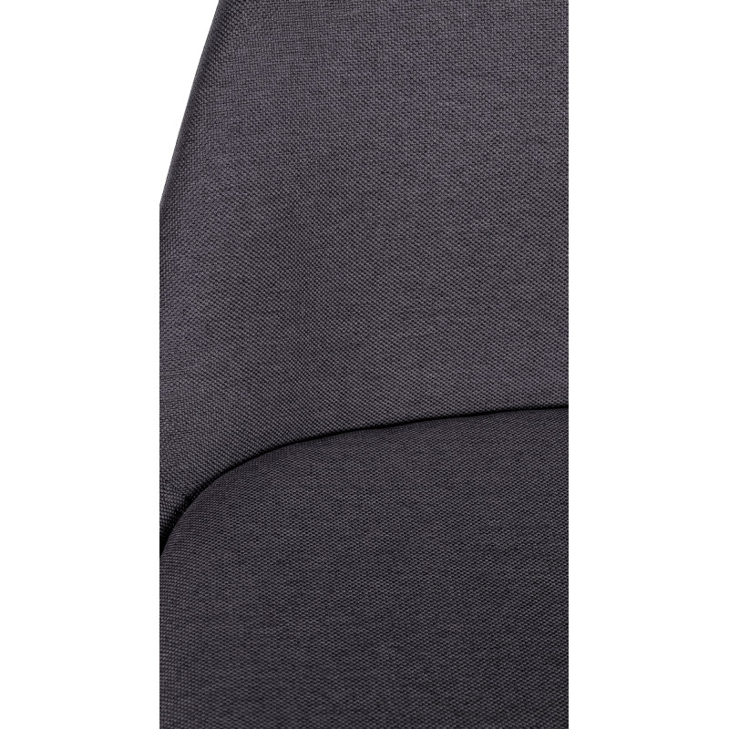 Tabouret de bar rond Corbin en tissu gris naturel foncé