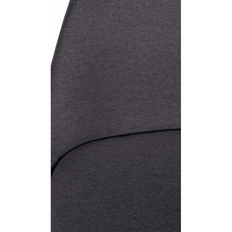 Tabouret de bar Corbin en tissu, carré, noir gris foncé