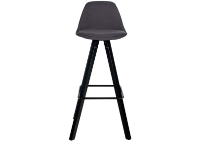 Sgabello da bar Corbin tessuto Square nero grigio scuro