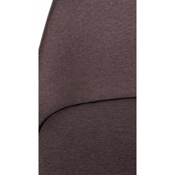 Tabouret de bar Corbin en tissu, carré, noir brun