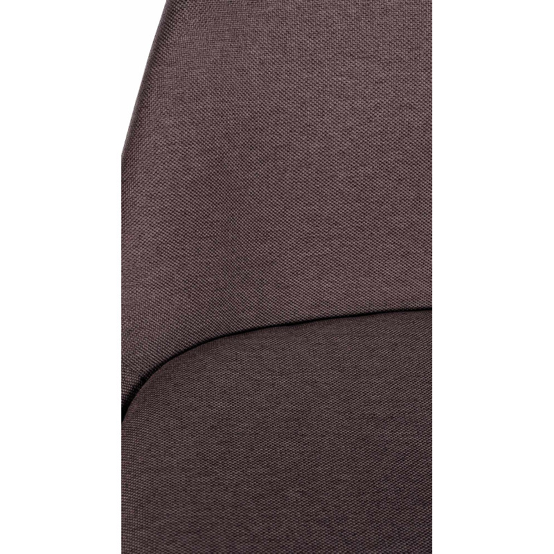 Tabouret de bar Corbin en tissu, carré, noir brun