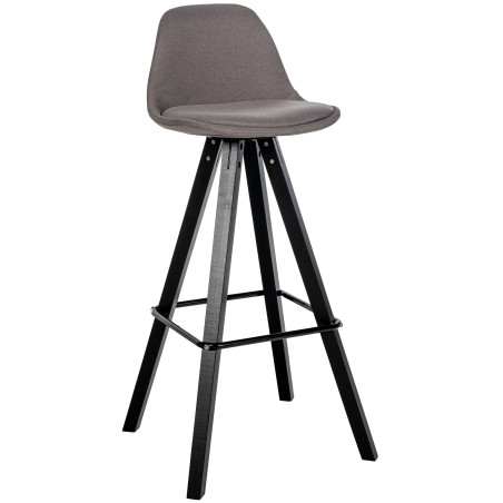 Sgabello da bar Corbin tessuto Square nero tortora