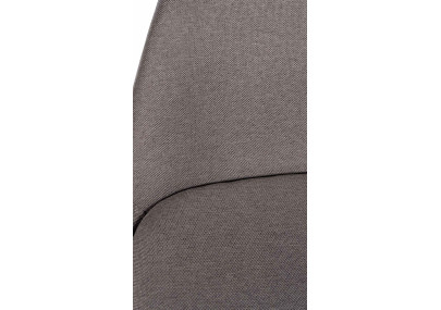 Taburete de bar Corbin de tela, cuadrado, negro topo