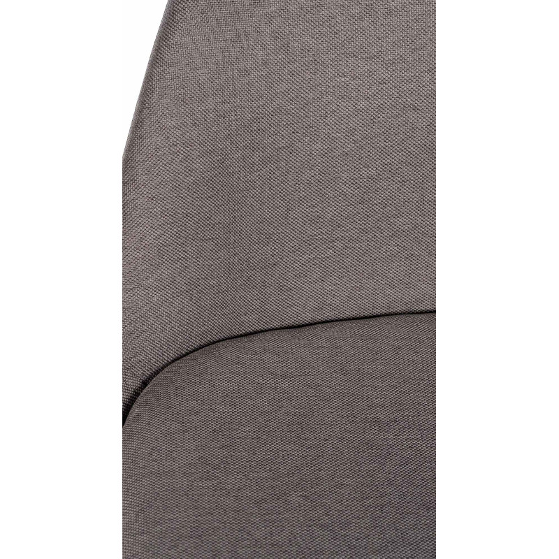 Taburete de bar Corbin de tela, cuadrado, negro topo