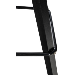 Sgabello da bar Corbin tessuto Square nero tortora