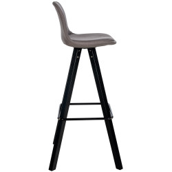 Sgabello da bar Corbin tessuto Square nero tortora