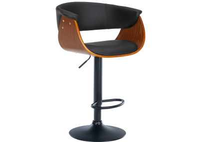 Set di 2 sgabelli da bar Vestal in similpelle noce/nero