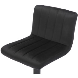 Ensemble de 2 tabourets de bar Jamie en velours noir