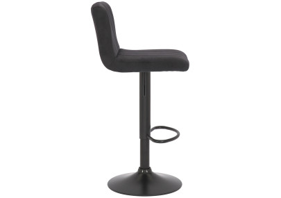 Lot de 2 tabourets de bar Jamie en velours noir