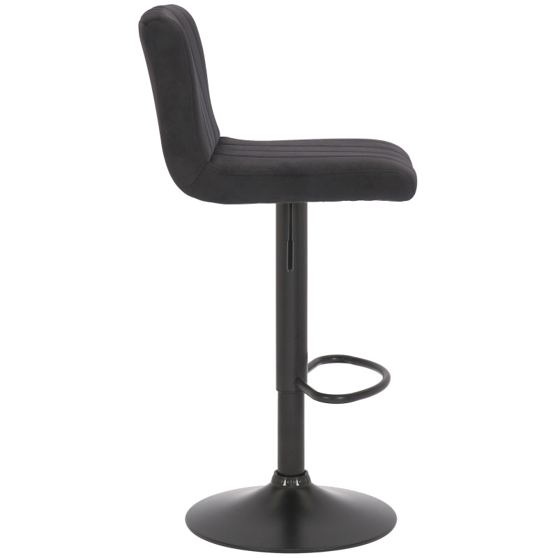Lot de 2 tabourets de bar Jamie en velours noir