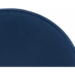 Ensemble de 2 tabourets de bar en velours Ponte chromé bleu