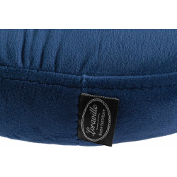 Ensemble de 2 tabourets de bar en velours Ponte chromé bleu