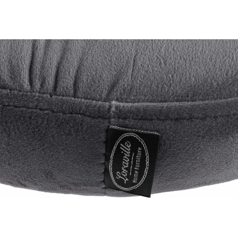 Ensemble de 2 tabourets de bar en velours Ponte chromé gris foncé