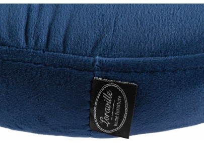 Ensemble de 2 tabourets de bar en velours Ponte, noir et bleu