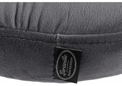 Juego de 2 taburetes de bar Ponte de terciopelo, negro/gris oscuro