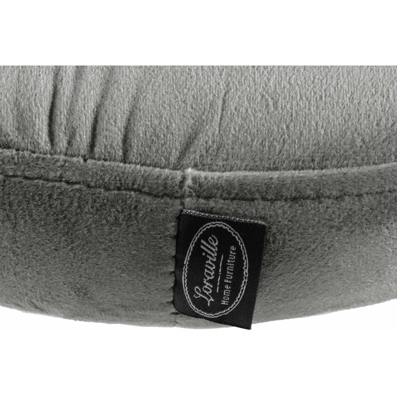 Ensemble de 2 tabourets de bar Ponte, velours, blanc/gris