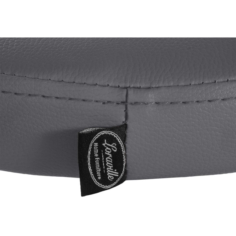 Set di 2 sgabelli da bar Ponte, similpelle, grigio cromo