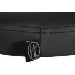 Ensemble de 2 tabourets de bar Ponte, similicuir, chrome, noir