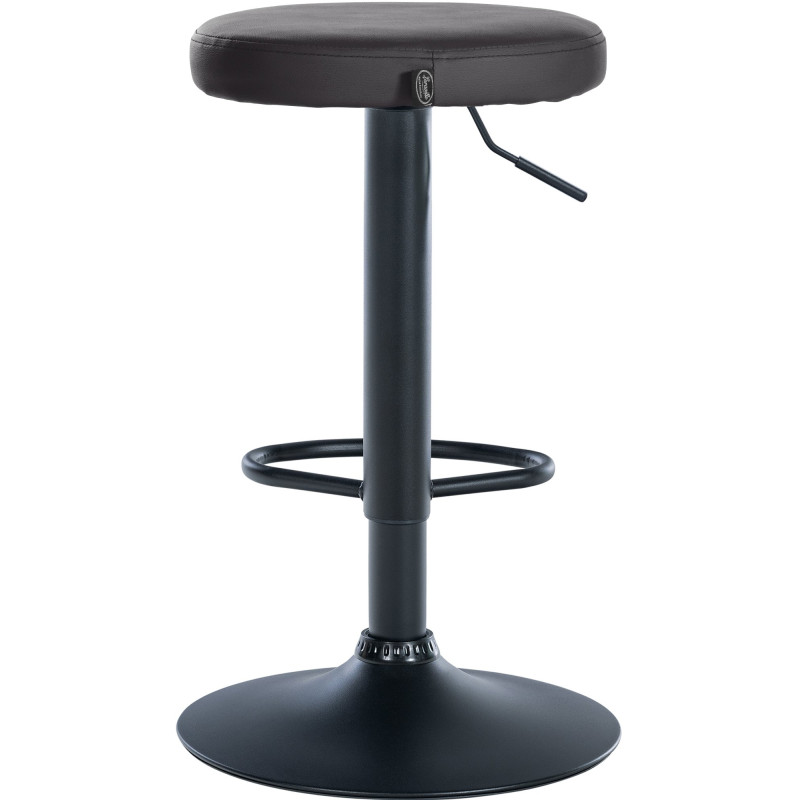 Ensemble de 2 tabourets de bar Ponte, similicuir, noirs