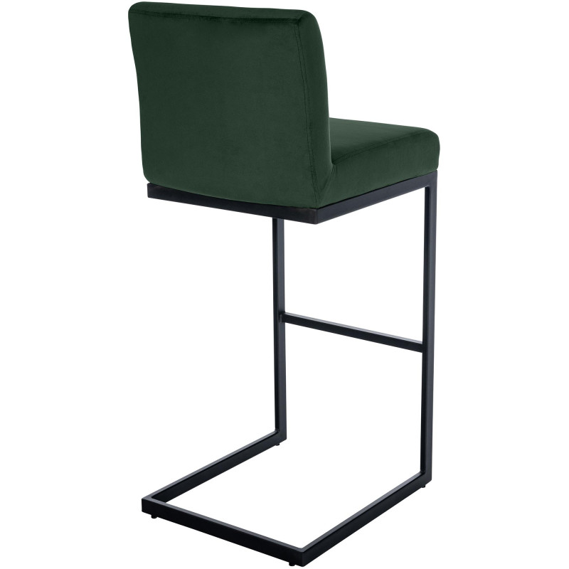 Tabouret de bar en velours Hopewell B vert