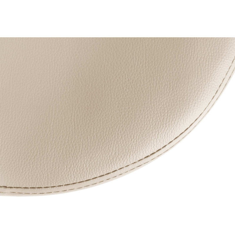 Set di 2 sgabelli da bar Ponte, similpelle, bianco/crema