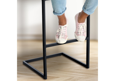 Tabouret de bar Hopewell velours B crème