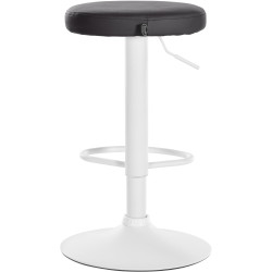 Set di 2 sgabelli da bar Ponte, similpelle, bianco/nero