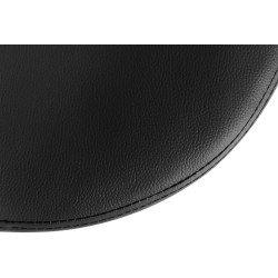 Conjunto de 2 banquetas de bar Ponte, em couro sintético, branco/preto