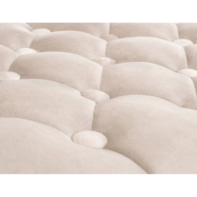 Banqueta de bar Dublin em veludo, cromada, creme